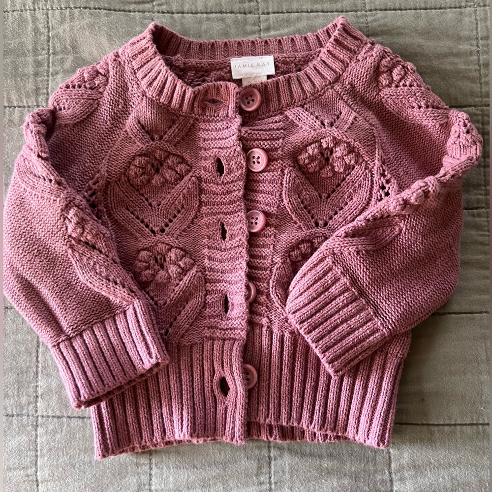 0-3 Pink Knit Sweater